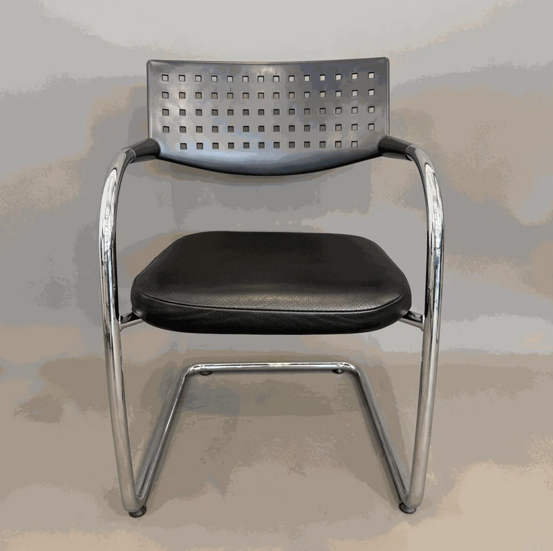 Vitra Visavis Leder schwarz