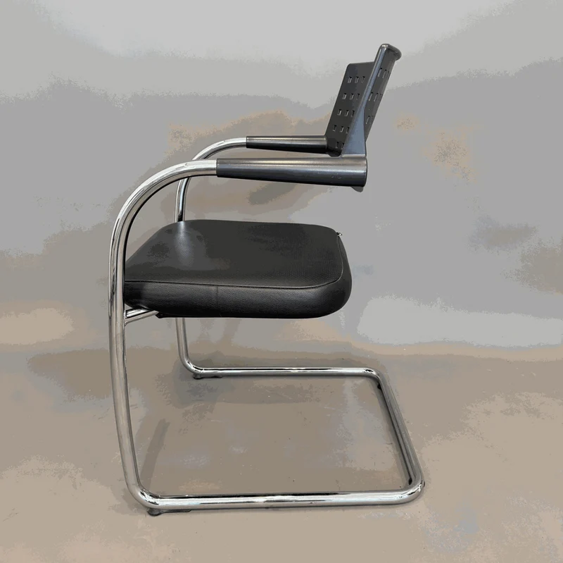 Vitra Visavis Leder schwarz