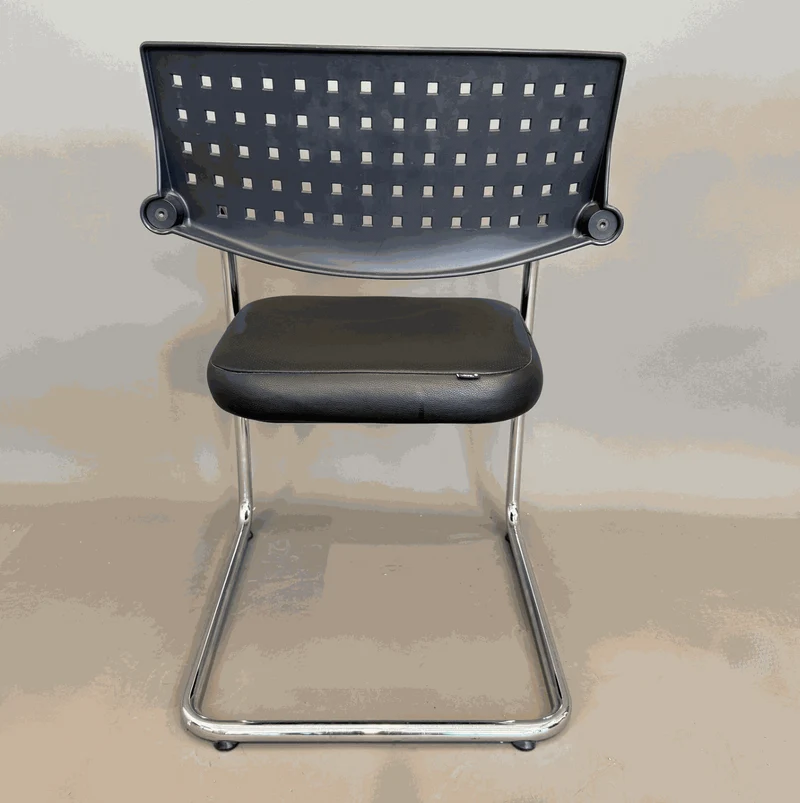 Vitra Visavis Leder schwarz