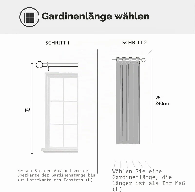 Deconovo Blickdichte Gardinen mit Ösen Verdunklung Thermovorhang Dunkelgrau H260 x B254 cm (1er Pack