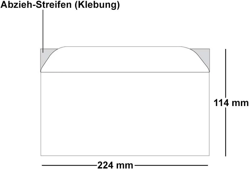 ARTOZ 50x Briefumschläge DIN Lang Fuchsia-pink 100 g/m² selbstklebend - DL 224x114 mm - Kuvert ohne