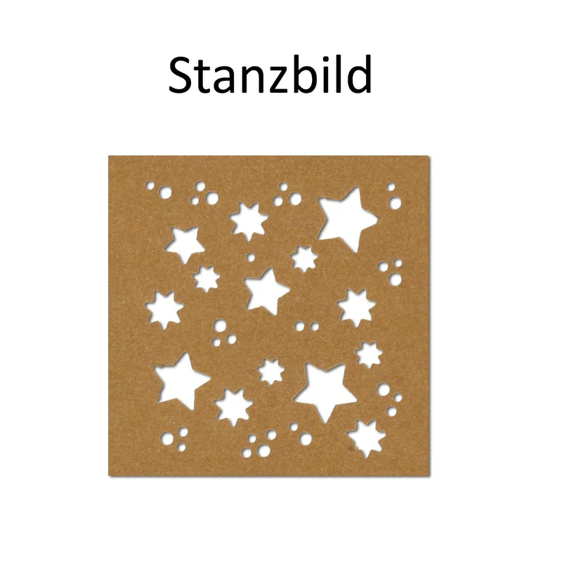 Artoz fliegender Stanzer - FREI POSITIONIERBAR - Kartenstanzer - "Sterne" - Stanze-Locher zum Karten