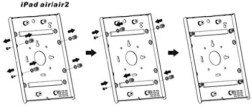Drall Tablet Halterung aus Metall - passt für iPad 2, 3, 4te Generation, Air, Air 2 - Wandhalterung