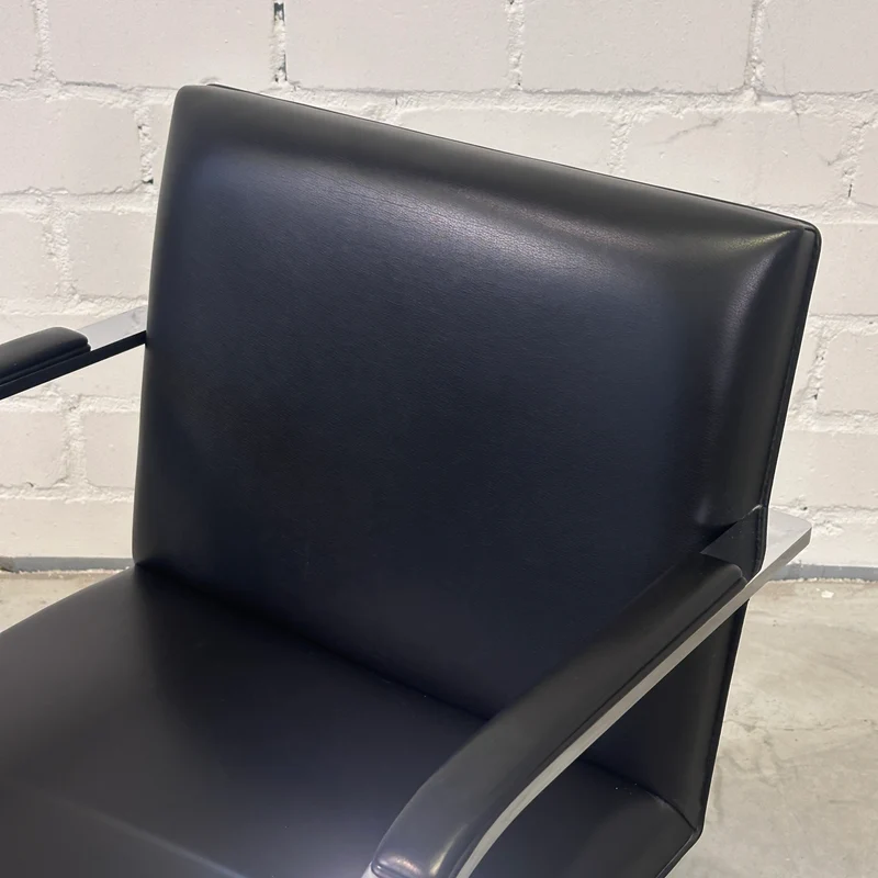 Walter Knoll Brno Armlehnstuhl Leder schwarz Flachstahl