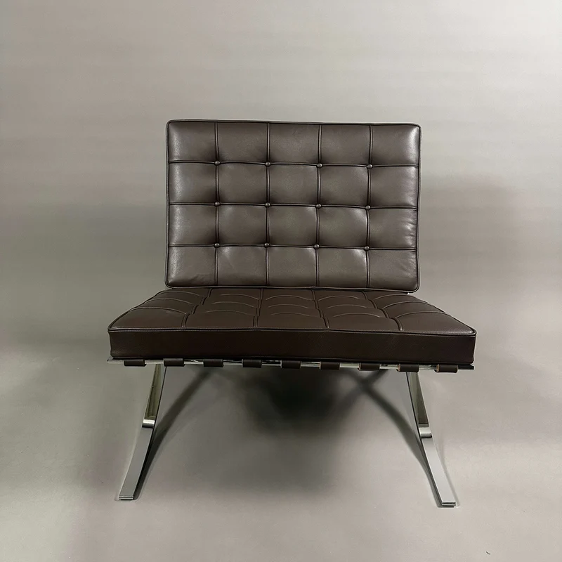 Knoll International Barcelona Sessel Leder braun