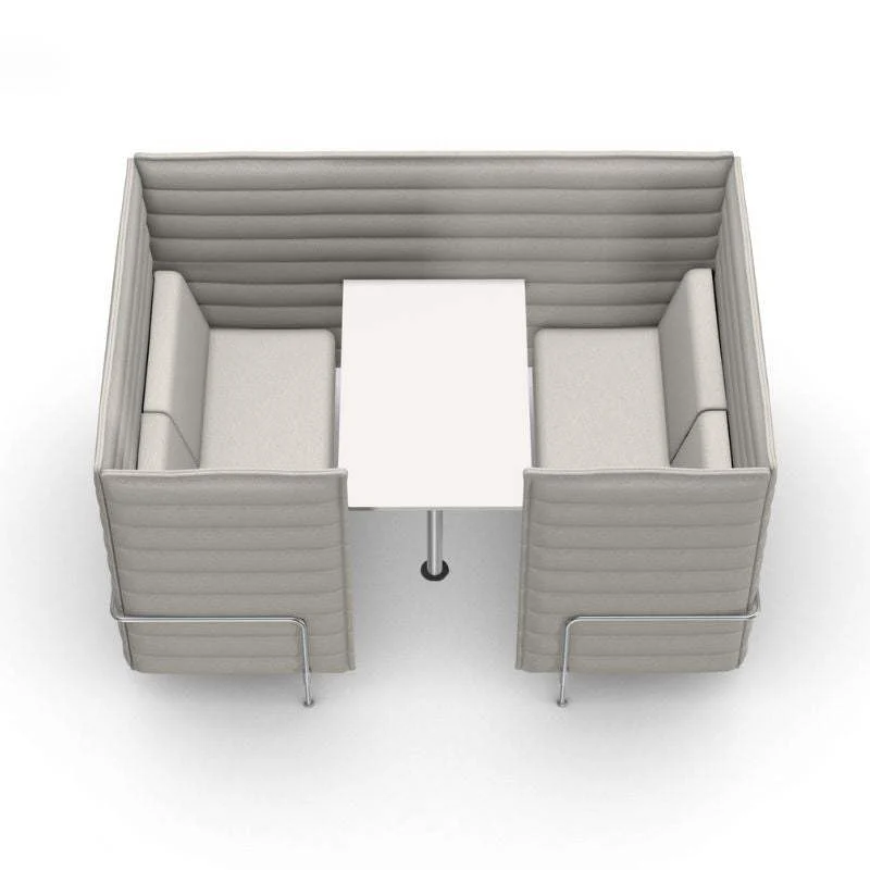 Vitra Alcove Cabin 2-Sitzer Highback hellgrau
