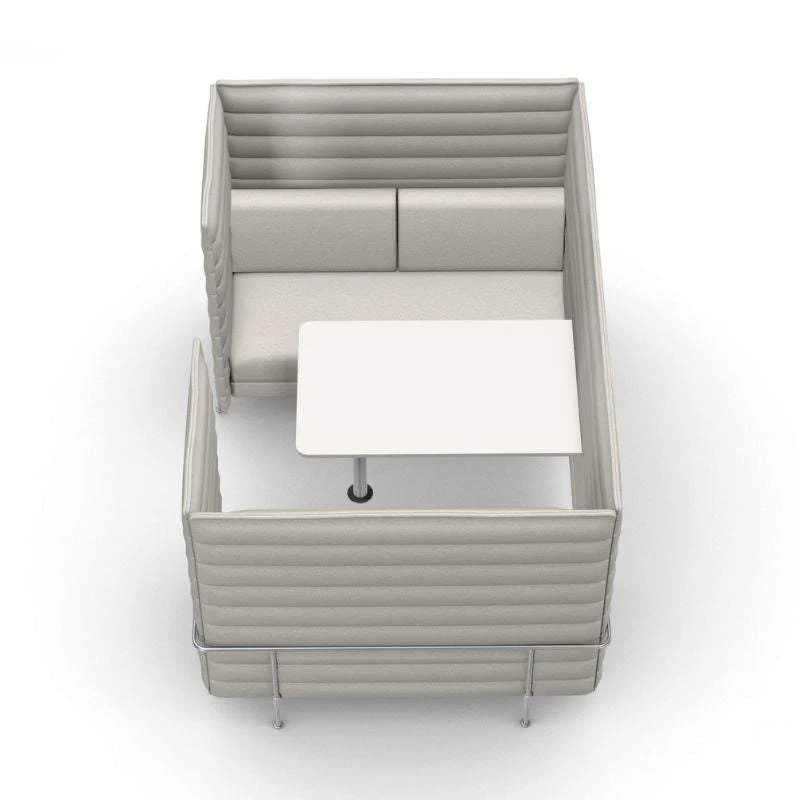 Vitra Alcove Cabin 2-Sitzer Highback hellgrau