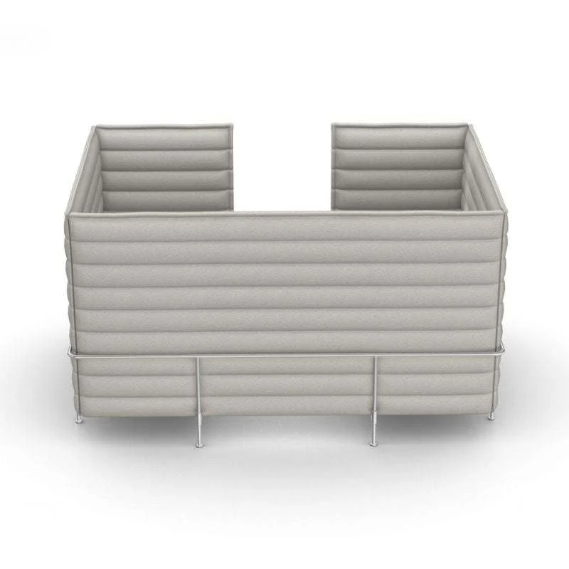 Vitra Alcove Cabin 2-Sitzer Highback hellgrau