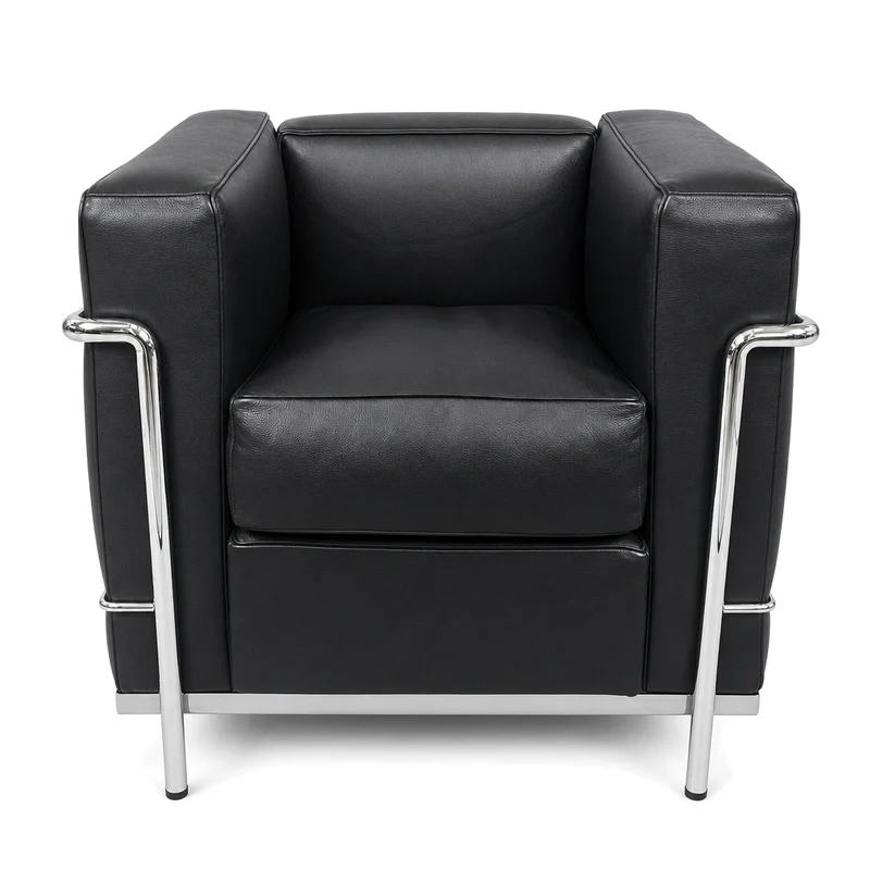 Cassina LC2 Sessel Leder extra schwarz