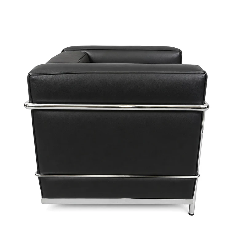 Cassina LC2 Sessel Leder extra schwarz