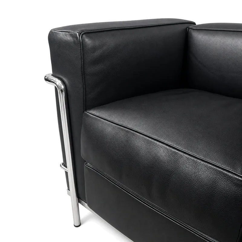 Cassina LC2 Sessel Leder extra schwarz
