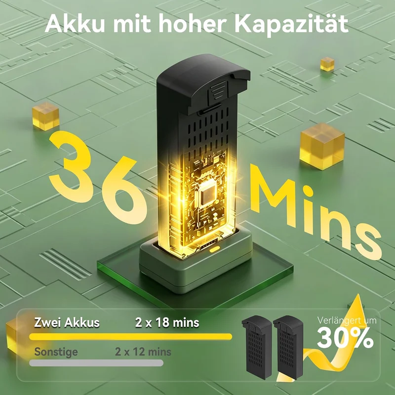 H867 Drohne mit Kamera 4K für Erwachsene und Anfänger, Bürstenloser Motor Schwarz Standard, Schwarz