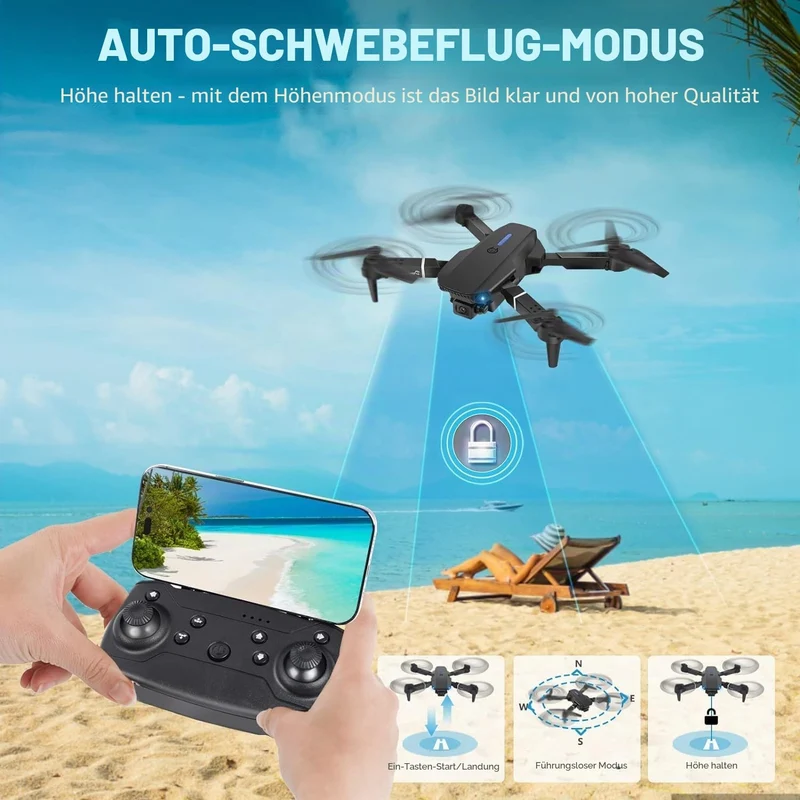 Drohne mit Kamera 4K,Mini Drone mit 2 Akkus und Handtasche für Anfänger