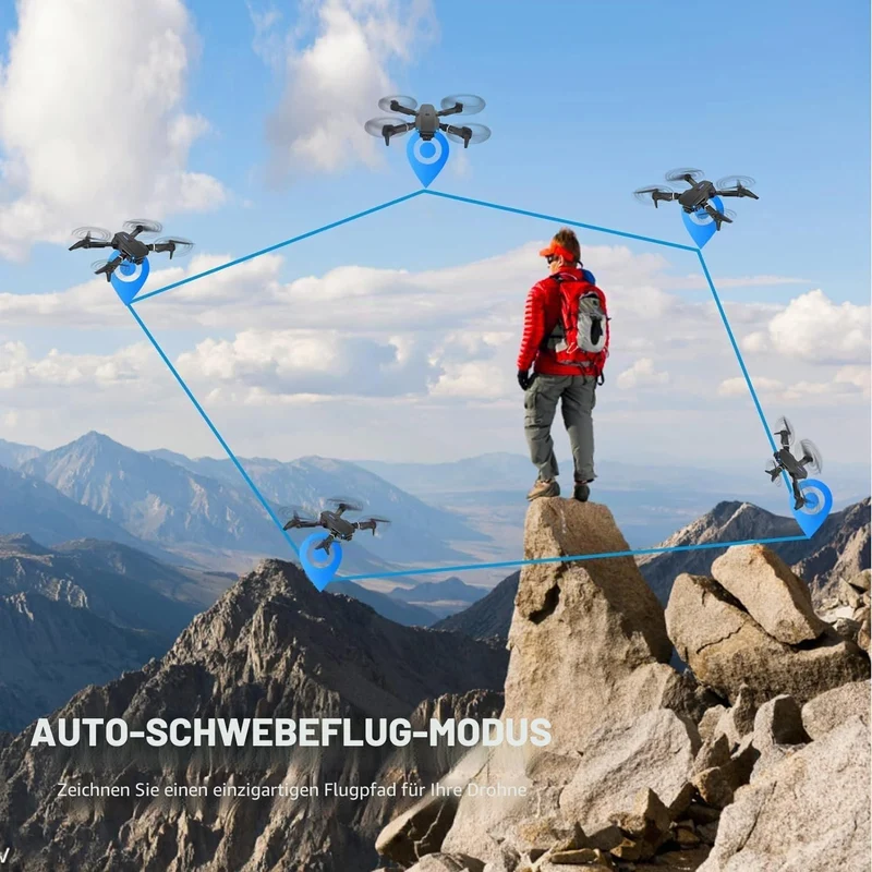Drohne mit Kamera 4K,Mini Drone mit 2 Akkus und Handtasche für Anfänger