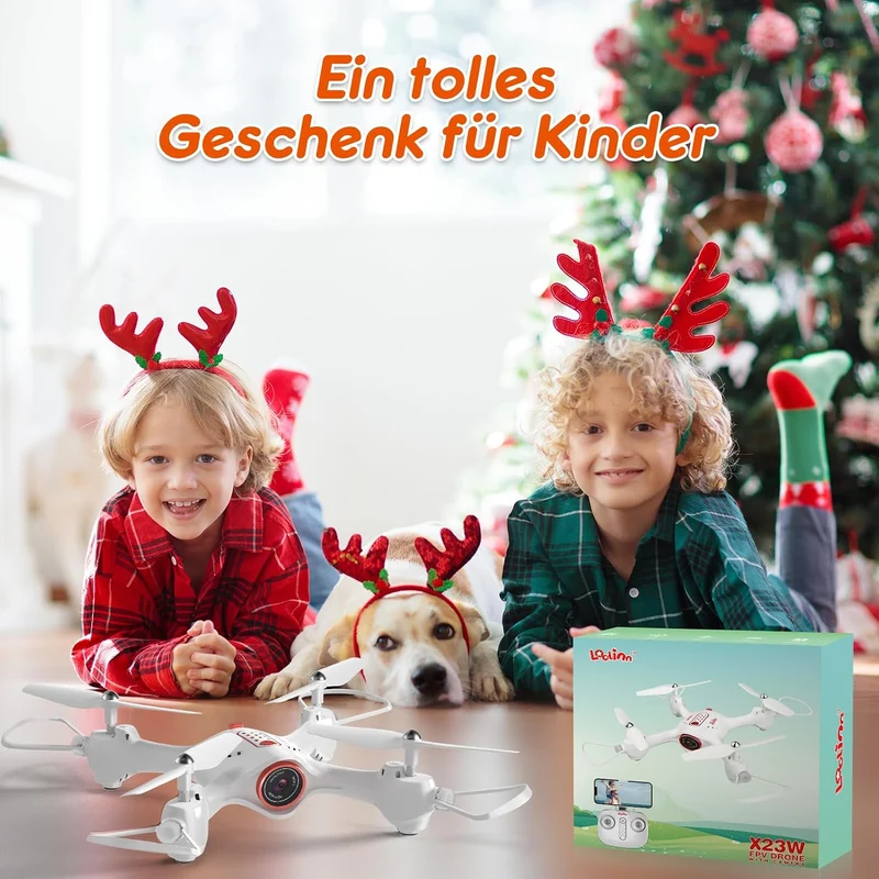Loolinn | Drohne mit Kamera als Geschenk für Kinder ab 8 Jahren - Sehr Einfach zu Fliegen, Echtzeit-