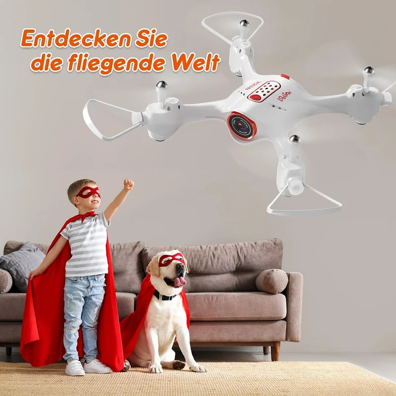 Loolinn | Drohne mit Kamera als Geschenk für Kinder ab 8 Jahren - Sehr Einfach zu Fliegen, Echtzeit-