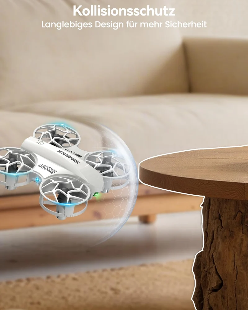SIMREX Mini Drohne für Kinder, Anfänger, RC Flugzeug Spielzeug, mit Höhenhaltung, 3 Geschwindigkeite