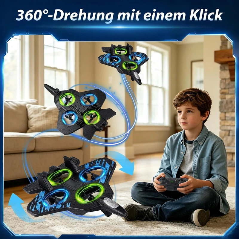 Mini Drohne für Kinder,ferngesteuerter Quadrocopter mit 2 Akkus,Lange Akkulaufzeit,Lange Akkulaufzei