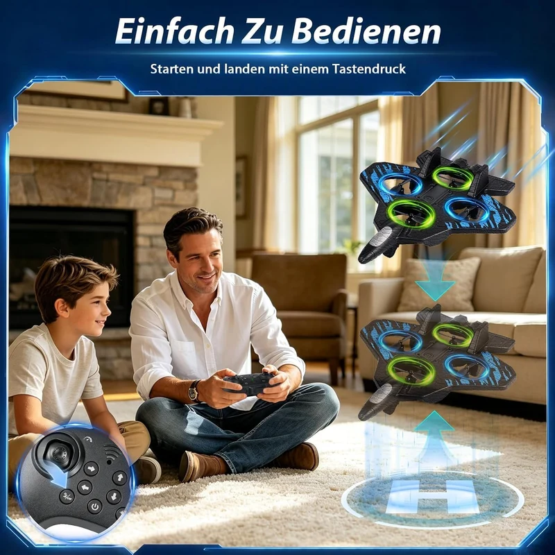 Mini Drohne für Kinder,ferngesteuerter Quadrocopter mit 2 Akkus,Lange Akkulaufzeit,Lange Akkulaufzei