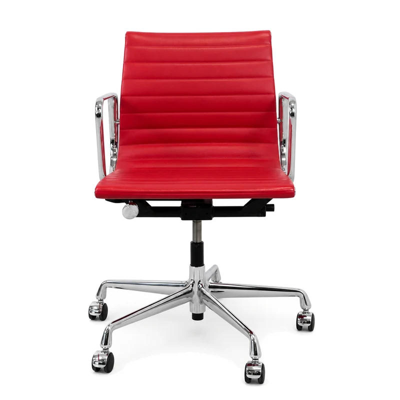 Vitra EA 117 Leder rot Chrom