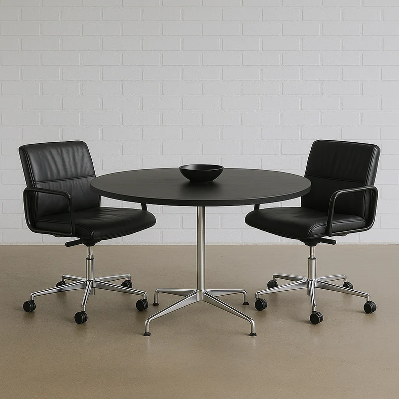 Vitra Besprechungstisch Segmented Table Eiche schwarz 130cm