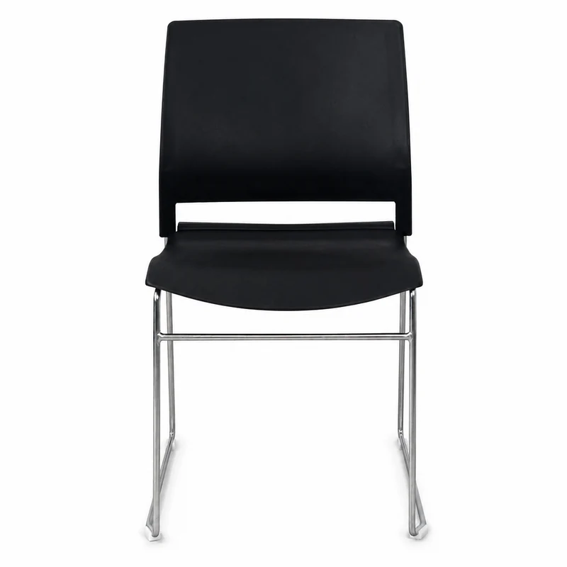 Stapelstuhl schwarz/Chrom