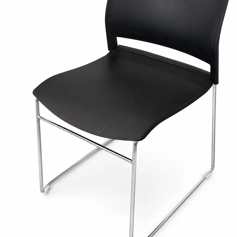 Stapelstuhl schwarz/Chrom