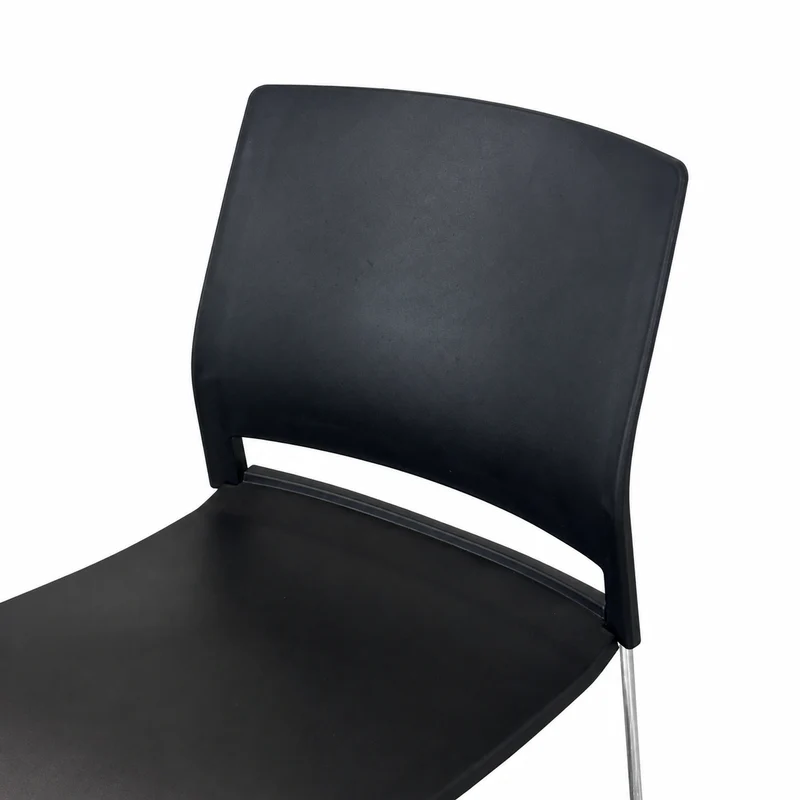 Stapelstuhl schwarz/Chrom
