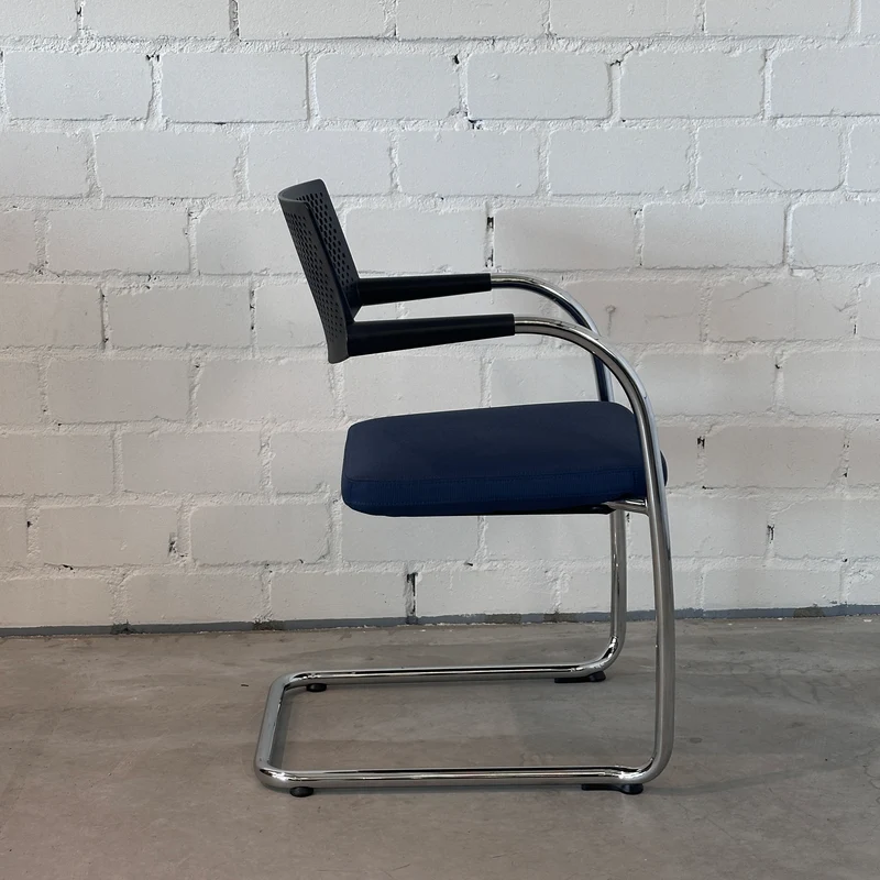 Vitra Visavis 2 dunkelblau / schwarz