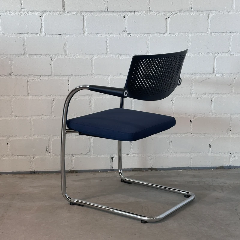Vitra Visavis 2 dunkelblau / schwarz