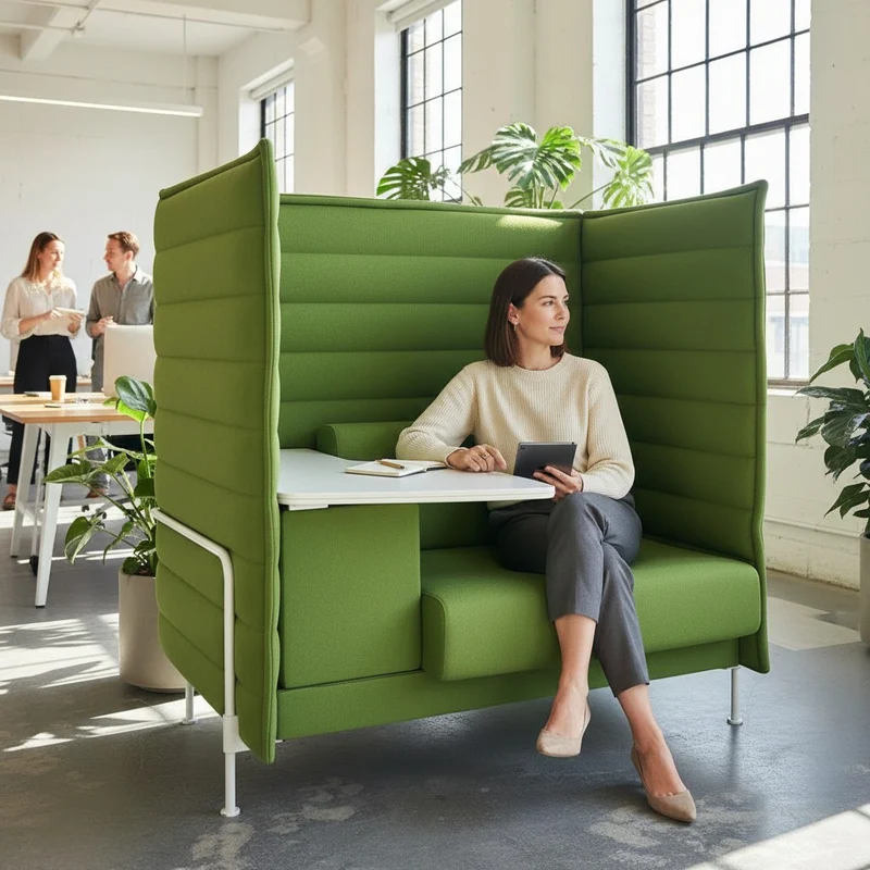 Vitra Alcove Highback Work hellgrün