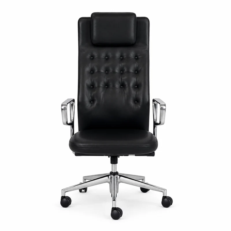Vitra ID Trim L Leder schwarz