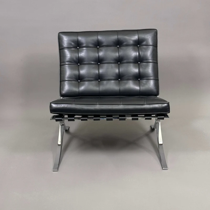 Knoll International Barcelona Sessel Leder / Schwarz