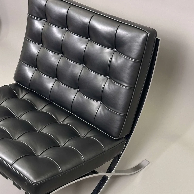 Knoll International Barcelona Sessel Leder / Schwarz