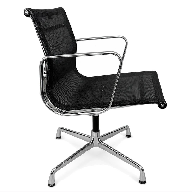 Vitra EA 108 Netz schwarz Chrom