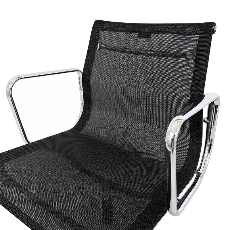 Vitra EA 108 Netz schwarz Chrom