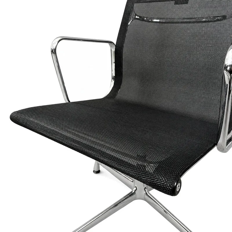 Vitra EA 108 Netz schwarz Chrom