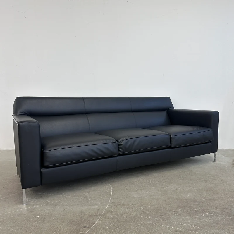 Moroso 3-Sitzer Steel Leder schwarz