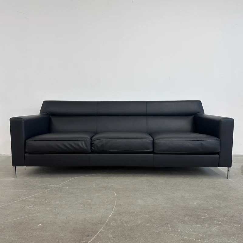 Moroso 3-Sitzer Steel Leder schwarz