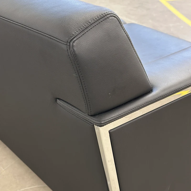 Moroso 3-Sitzer Steel Leder schwarz