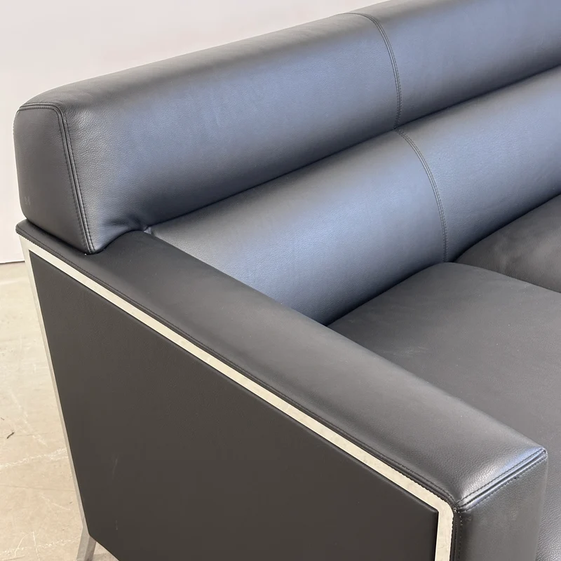 Moroso 3-Sitzer Steel Leder schwarz