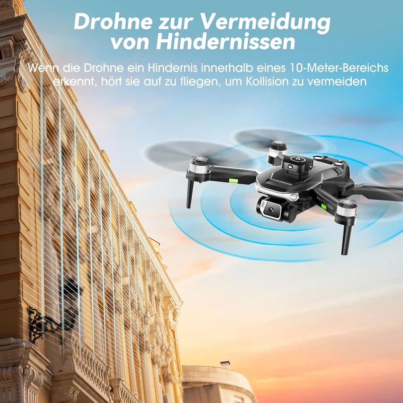 S165 Drohne mit Kamera 1080P,45 Min (3 Akkus),Bürstenloser Motor,unter 249G Schwarz Klein, Schwarz K