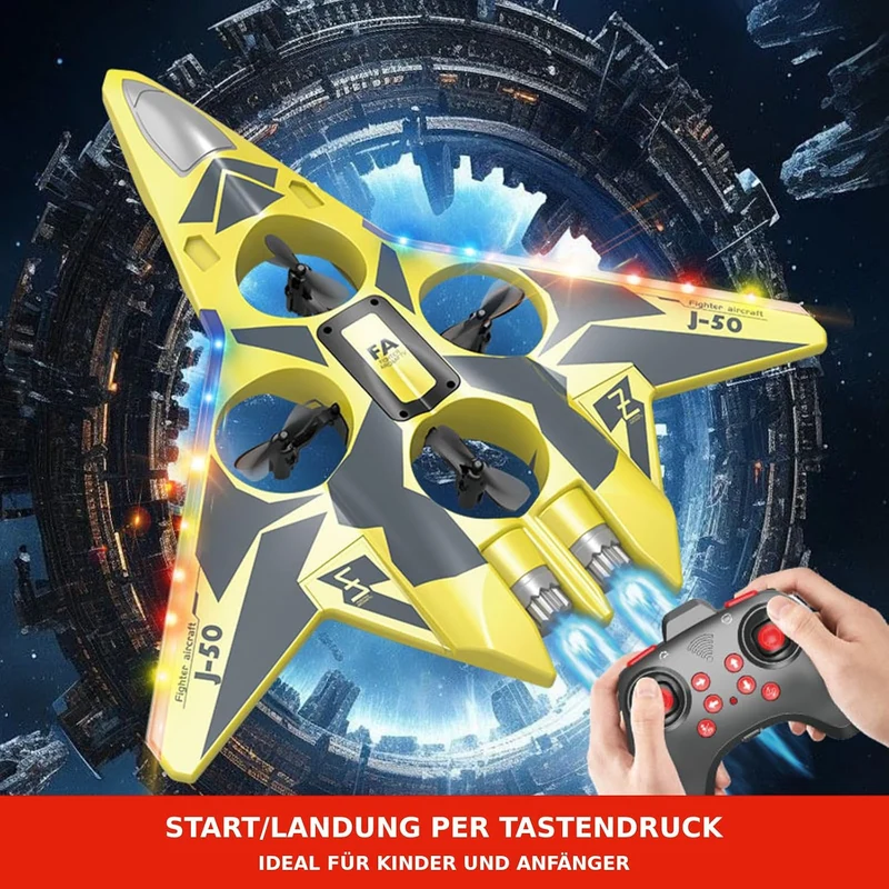 Holyton RC Schaumstoffflugzeug Spielzeug für Kinder ab 8-12 Jahren,2 Akku