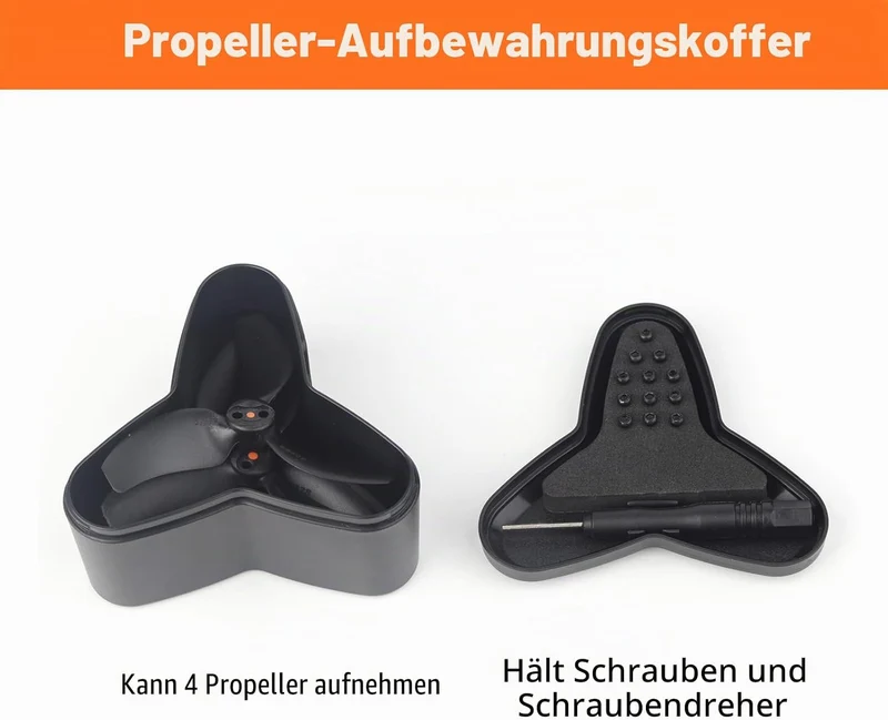 4 Stück 3032S Propeller für Avata 2 und 1 Stück Propeller-Aufbewahrungskoffer, Leicht geräuscharm st