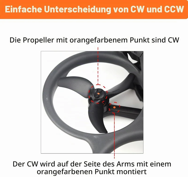 4 Stück 3032S Propeller für Avata 2 und 1 Stück Propeller-Aufbewahrungskoffer, Leicht geräuscharm st