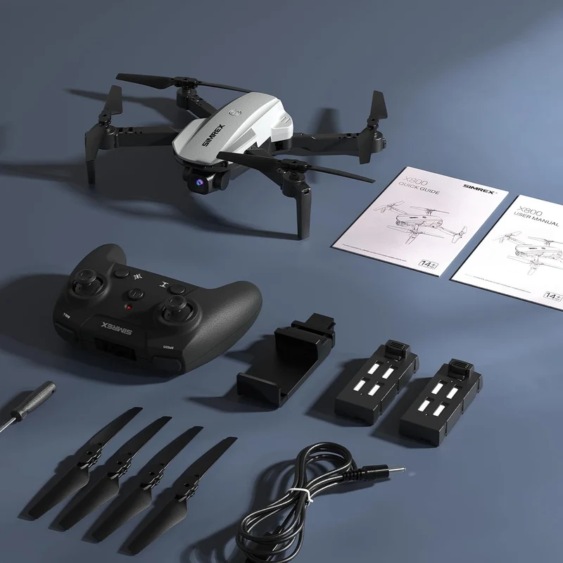 SIMREX Drohne mit Kamera 1080P für Kinder, Anfänger, Faltbarer Mini Quadrocopter mit Höhenhaltung, O