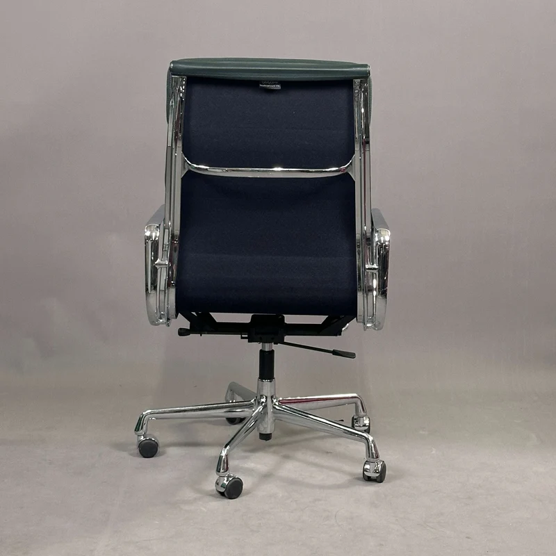 Vitra EA 219 Leder dunkelgrün Chrom