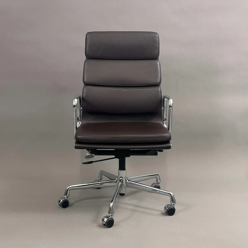 Vitra EA 219 Leder dunkelbraun