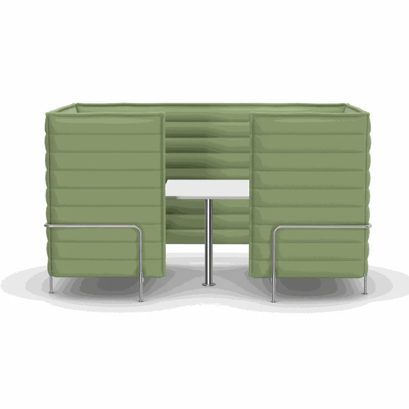 Vitra Alcove Cabin 2-Sitzer Highback hellgrün