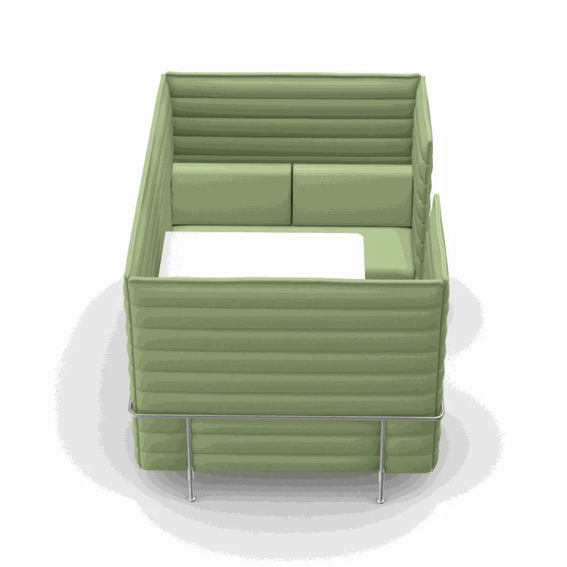 Vitra Alcove Cabin 2-Sitzer Highback hellgrün